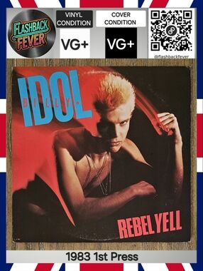 BILLY IDOL•Rebel Yell Vinyl Record•Nov 10, 1983 US (#FV 41450) Pitman, 1st Press